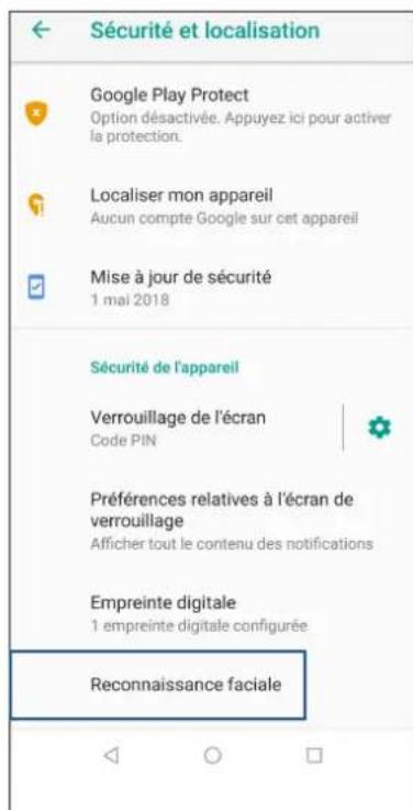 ASUS ZenFone Max Pro ZB602KL - Configurer le déverrouillage par reconnaissance faciale à partir du menu des paramètres - 2