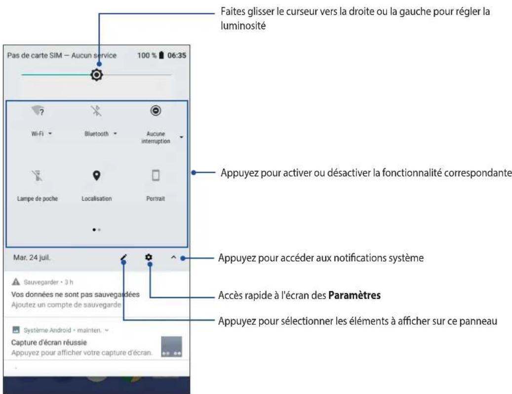 ASUS ZenFone Max Pro ZB602KL - Réglages rapides - 1