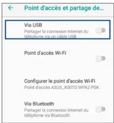 ASUS ZenFone Max Pro ZB602KL - Partage de connexion USB - 1