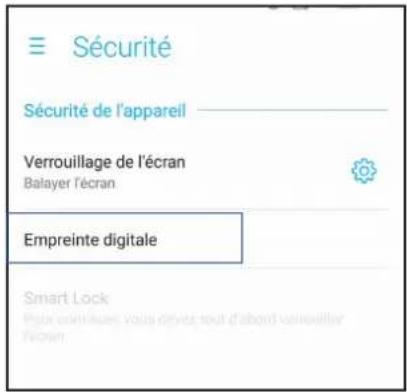 ≡ Sécurité Sécurité de l'appareil Verrouillage de l'écran Balayer l'écran Empreinte digitale Smart Lock Pour d'unirique vous dévete tout d'about verrouiller l'écran