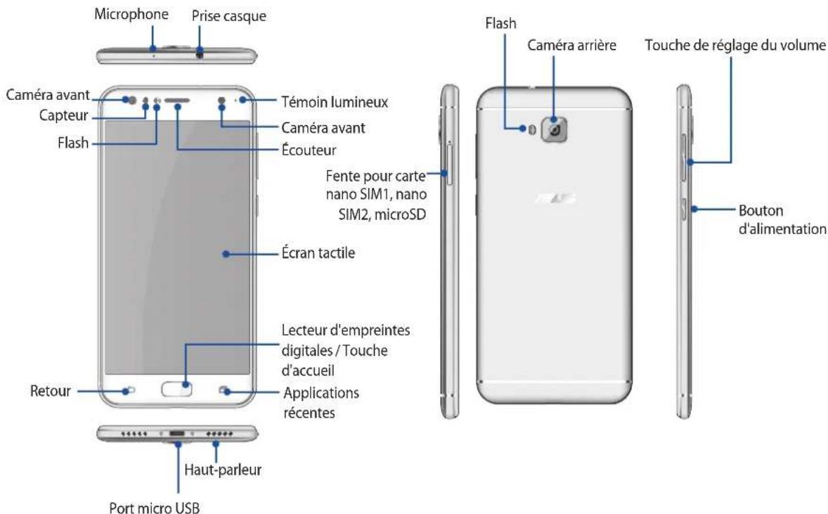 ASUS ZenFone 4 Selfie ZD553KL - Composants et fonctionnalités - 1