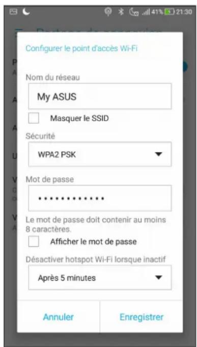 ASUS ZenFone 4 Selfie ZD553KL - Partage de connexion wi-fi - 1