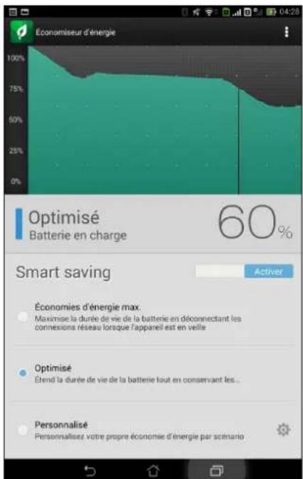 ASUS MeMO Pad 7 ME171C - Configuration de l'économiseur d'énergie - 1