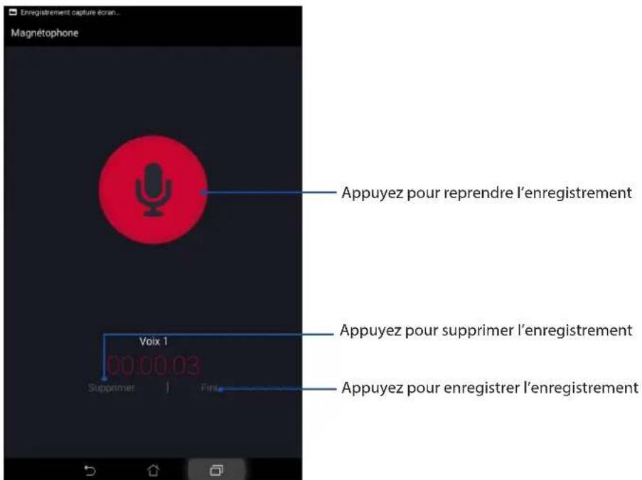 ASUS MeMO Pad 7 ME171C - Suspendre un enregistrement - 1