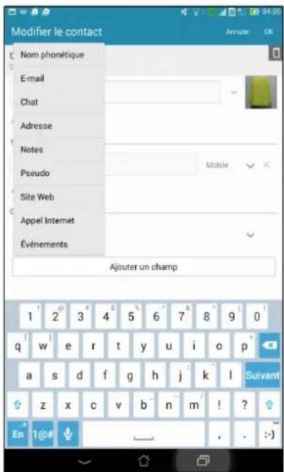ASUS MeMO Pad 7 ME171C - Ajouter un événement spécifique à un contact VIP - 1