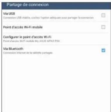 ASUS MeMO Pad 7 ME171C - Partage de connexion Bluetooth® - 1
