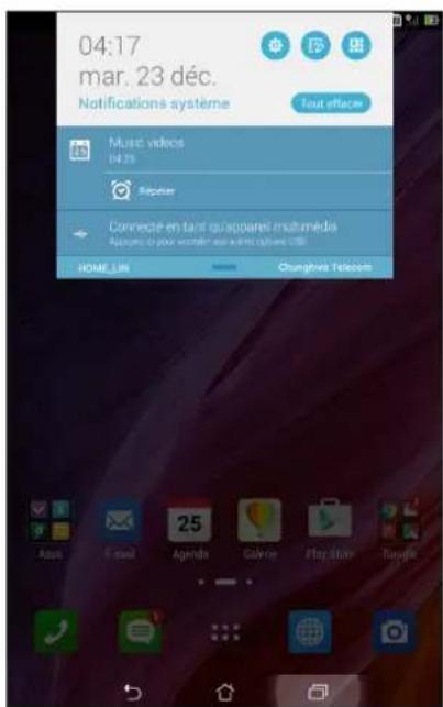 ASUS MeMO Pad 7 ME171C - Alerte de début d'évenement - 2
