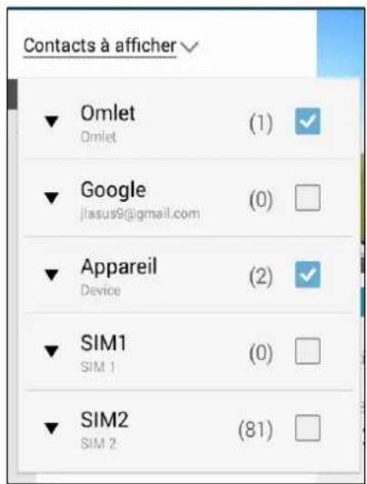 ASUS MeMO Pad 7 ME171C - Appuyez sur Contacts à afficher. - 1