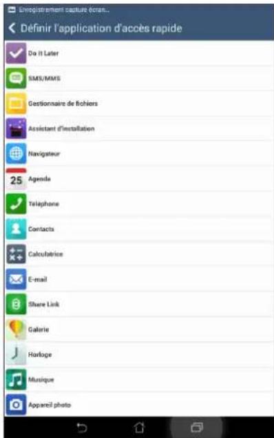 ASUS MeMO Pad 7 ME171C - Personnaliser les boutons d'accès rapide - 3