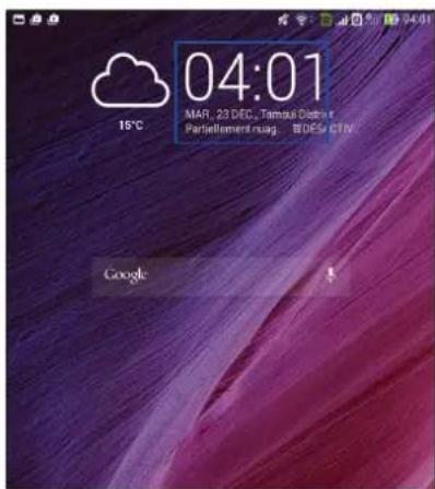 ASUS MeMO Pad 7 ME171C - Ouvrir l'application Horloge - 1