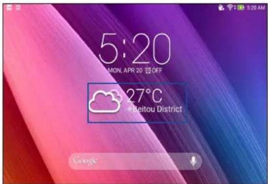 ASUS ZenPad C 7.0 Z170MG - Ouvrir l'application Météo - 1