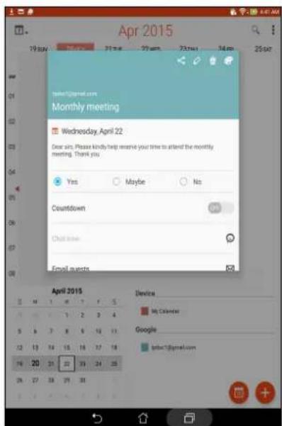 ASUS ZenPad C 7.0 Z170MG - Acceptor ou decliner une invitation - 1