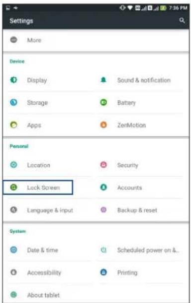 ASUS ZenPad C 7.0 Z170MG - Personnaliser l'écran de verrouillage - 2