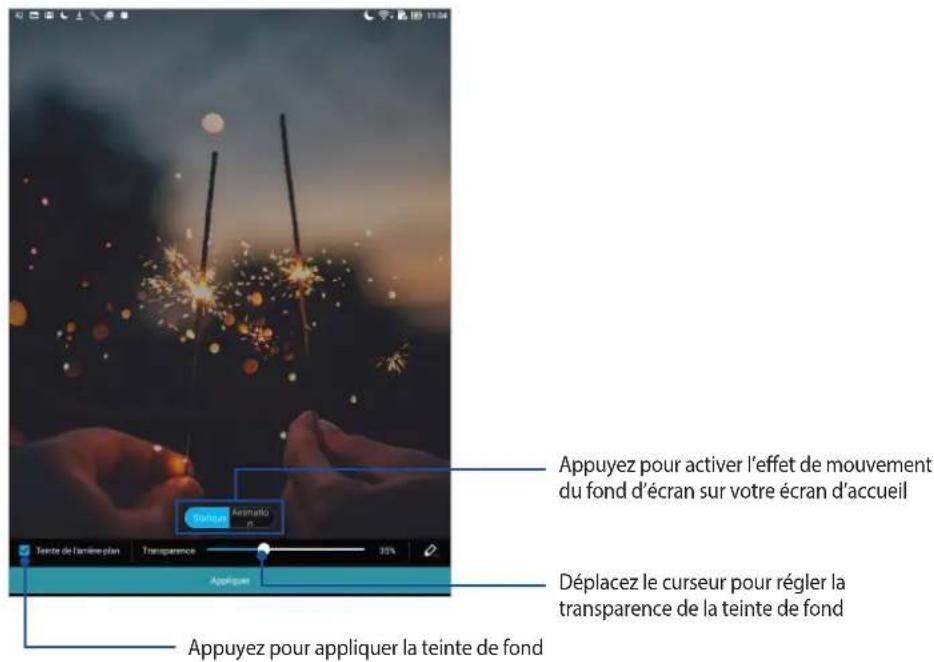 ASUS ZenPad 3S 10 Z500KL - Modifier le fond d'écran et sa teinte - 2