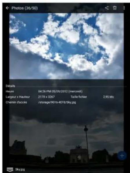 ASUS ZenPad 3S 10 Z500KL - Visualiser les informations de localisation d'une photo - 2