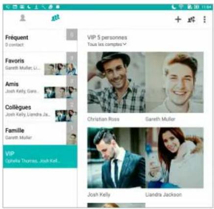 ASUS ZenPad 3S 10 Z500KL - Définir un contact en tant que VIP à partir de l'écran groupes - 1