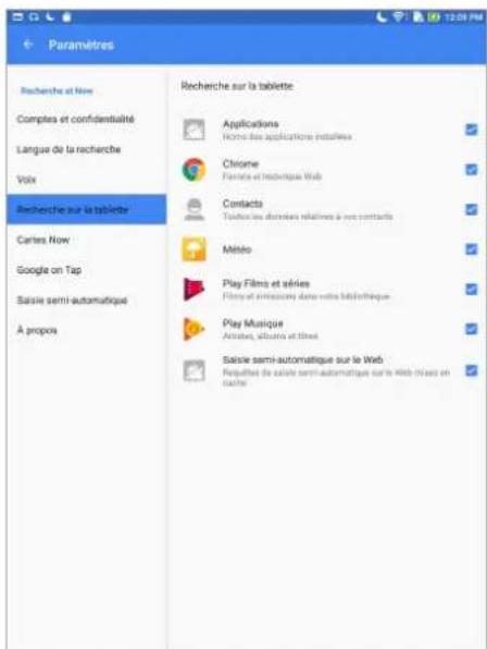 ASUS ZenPad 3S 10 Z500KL - Personnaliser les paramètres de recherche vocale - 1