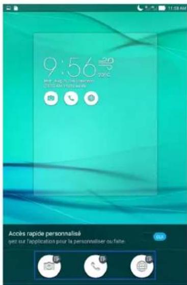 9:56 Accès Rapidé personnalisé yès sur l'application pour la personnaliser ou faite.