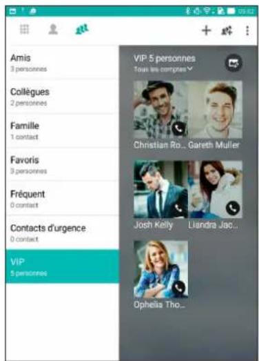 ASUS ZenPad 7.0 Z370KL - Configurer votre VIP depuis l'écran groupes - 3