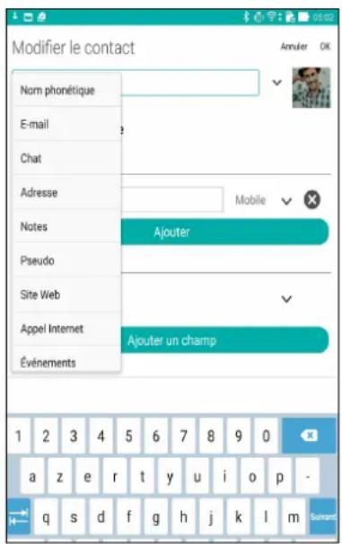 ASUS ZenPad 7.0 Z370KL - Ajouter un événement spécifique à un contact VIP - 1