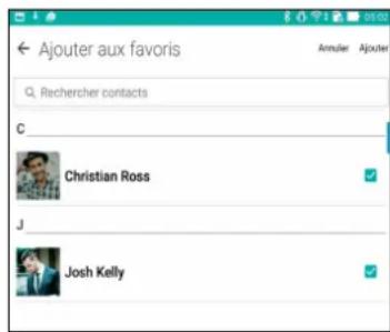 ASUS ZenPad 7.0 Z370KL - Spécifier vos contacts favoris - 2