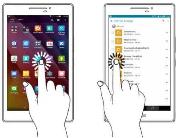 ASUS ZenPad 7.0 Z370KL - Ouvrir une application ou sélectionner un élément - 1