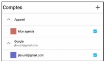 Comptes Appareil Mon agenda Google jlassuk@gmail.com jlassuk@gmail.com