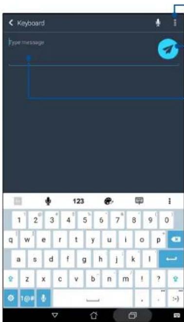 Keyboard Type message 123 1 2 3 4 5 6 7 8 9 0 q w e r t y u i o p a s d f g h j k l z x c v b n m ! ? 10