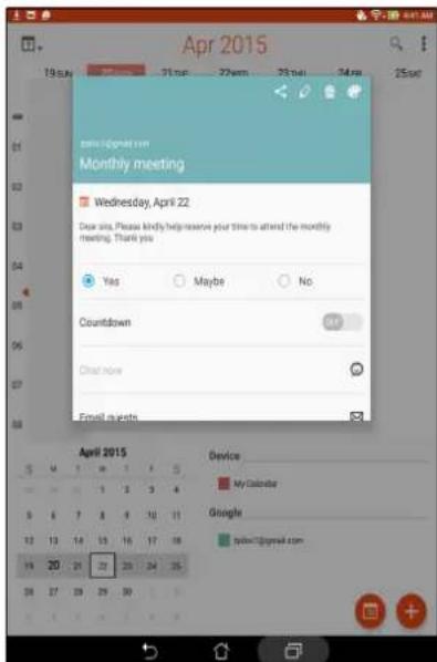 ASUS ZenPad C 7.0 Z170CX - Accepter ou décliner une invitation - 1
