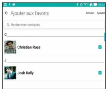 Ajouter aux favoris Rechercher contacts C Christian Ross J Josh Kelly