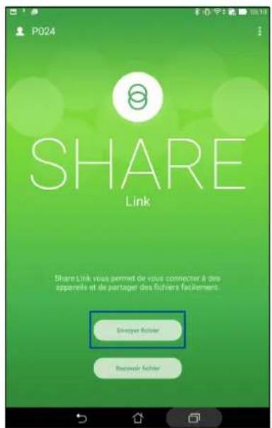 P024 SHARE Link ShareLink vous permet de vous connecter à des apparaite et de partager des fichiers facilement. Envoyer Retimer Recover Retimer