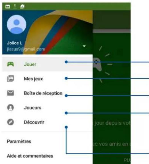 Jolice L jlasus9@gmail.com Jouer Mes jeux Boîte de réception Joueurs Découvrir Paramètres Aide et commentaires jour depuis vot ec vos amis en PLI