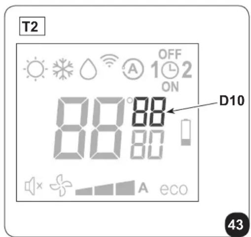 OLIMPIA SPLENDID Unico AIR 25 HP - - Instelling van de klok en de timer (T2) - 2