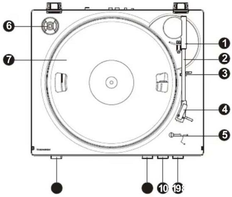 THOMSON TT355 - IMPORTANTE. NO MUEVA EL BRAZO DE LECTURA CON LA MANO. UTILICE EL CONTROL AUTOMÁTICO DE LOS BOTONES DE REPRODUcción. - 2