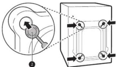 LG W4WV75961 - Entfernen der Transportschrauben - 2