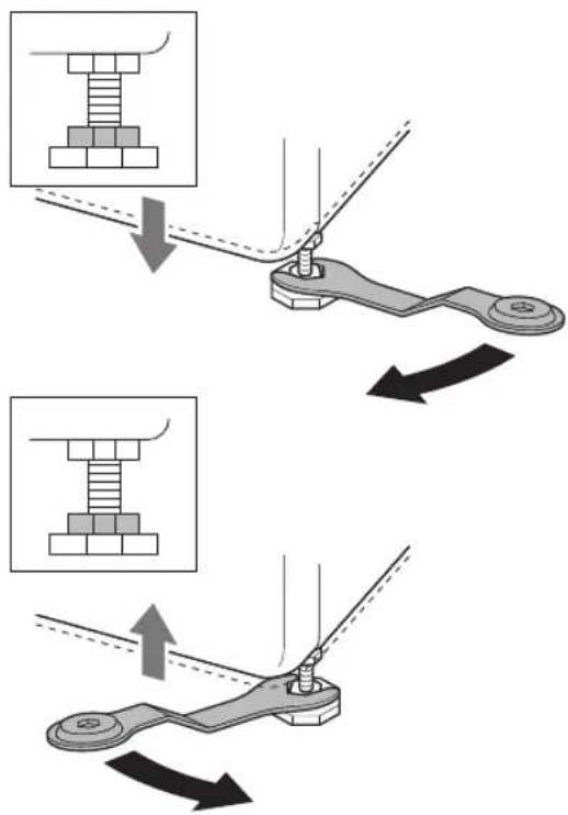 LG W4WV75961 - Einstellen und Ausrichten der FüBe - 1