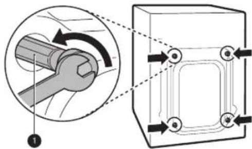 LG W4WV75961 - Rimozione dei bulloni per il trasporto - 1