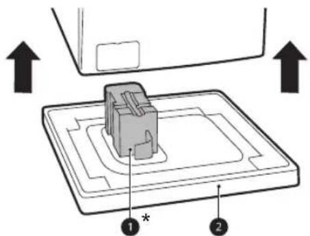 LG W4WV75961 - Abheben des Haushaltsgeräts von der Schaumstoffplatte der Verpackung. - 1