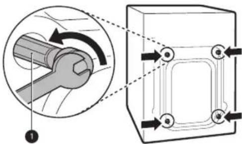 LG W4WV75961 - Retrait des assemblages de boulons de transport - 1