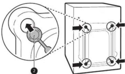 LG W4WV75961 - Retrait des assemblages de boulons de transport - 2