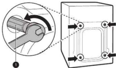LG W4WV75961 - Entfernen der Transportschrauben - 1