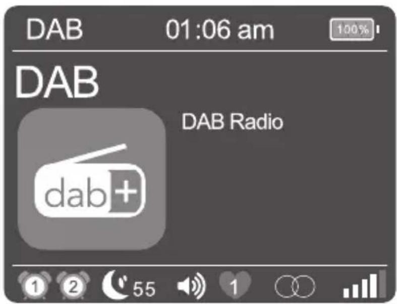 KENWOOD CRM30DAB - Informatie over het LCD-display - 1