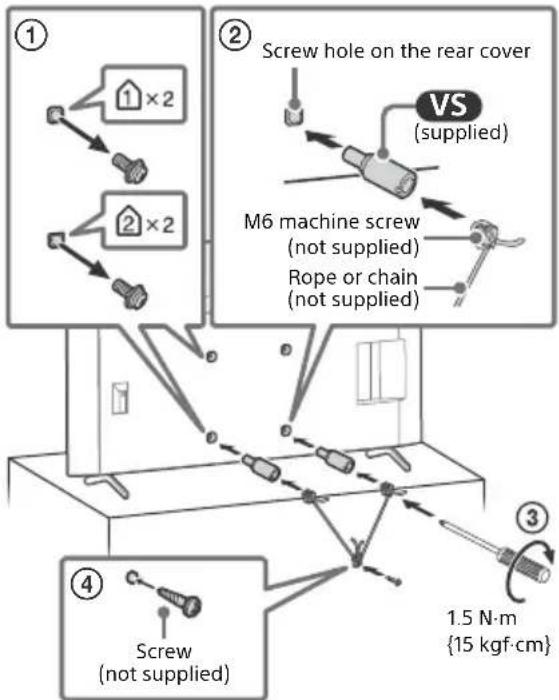 SONY Bravia KD75X85KP - Recommended Measures to Secure the TV - 2