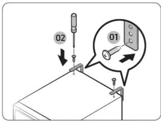 SAMSUNG DF60A8100HG - Fixation de l'AIRDRESSER à l'aide d'une sangle anti-basculement (en option) - 1