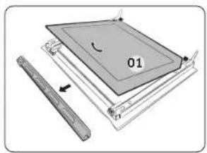 SAMSUNG NV7B41207AS - Door glass - 2