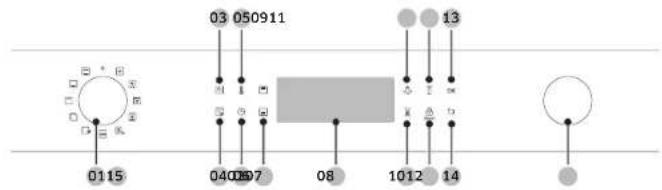 SAMSUNG NV7B44403AW - Kezelöpanel - 1