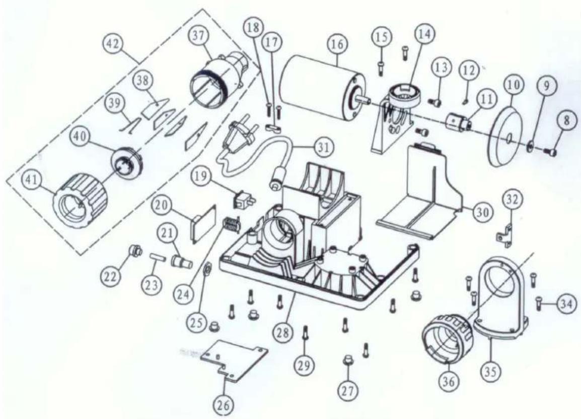 Holzmann BSG13E - EXPLOSIONSZEICHNUNG / EXPLODED DRAWING - 2
