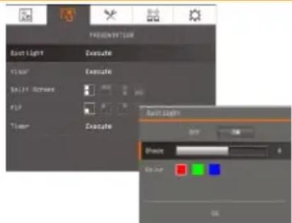 AVer AVerVision F70W - Ecran du menu - 1