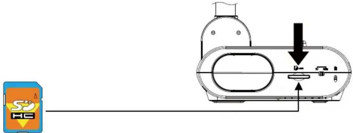 AVer AVerVision F70W - Insertion d'une carte SD - 1