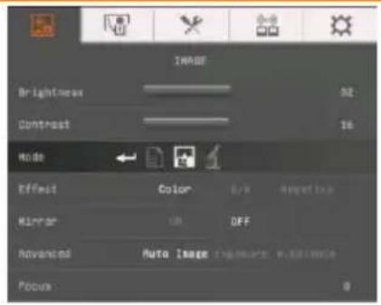AVer AVerVision F70W - Ecran du menu - 1